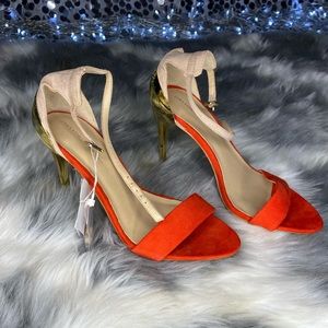 TAN & ORANGE ZARA HEELS🧡